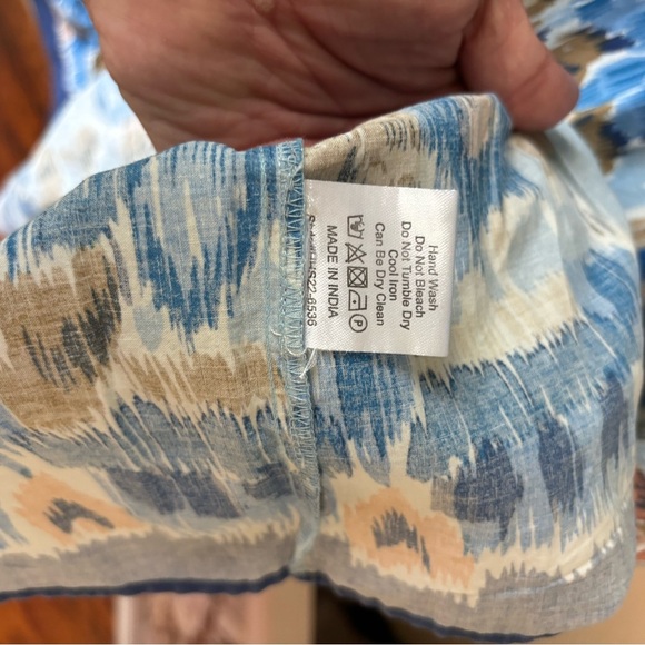 House of Harlow 1960 Zoey Ruched Flutter Sleeves Blue Floral Maxi Dress Size M - Picture 11 of 12